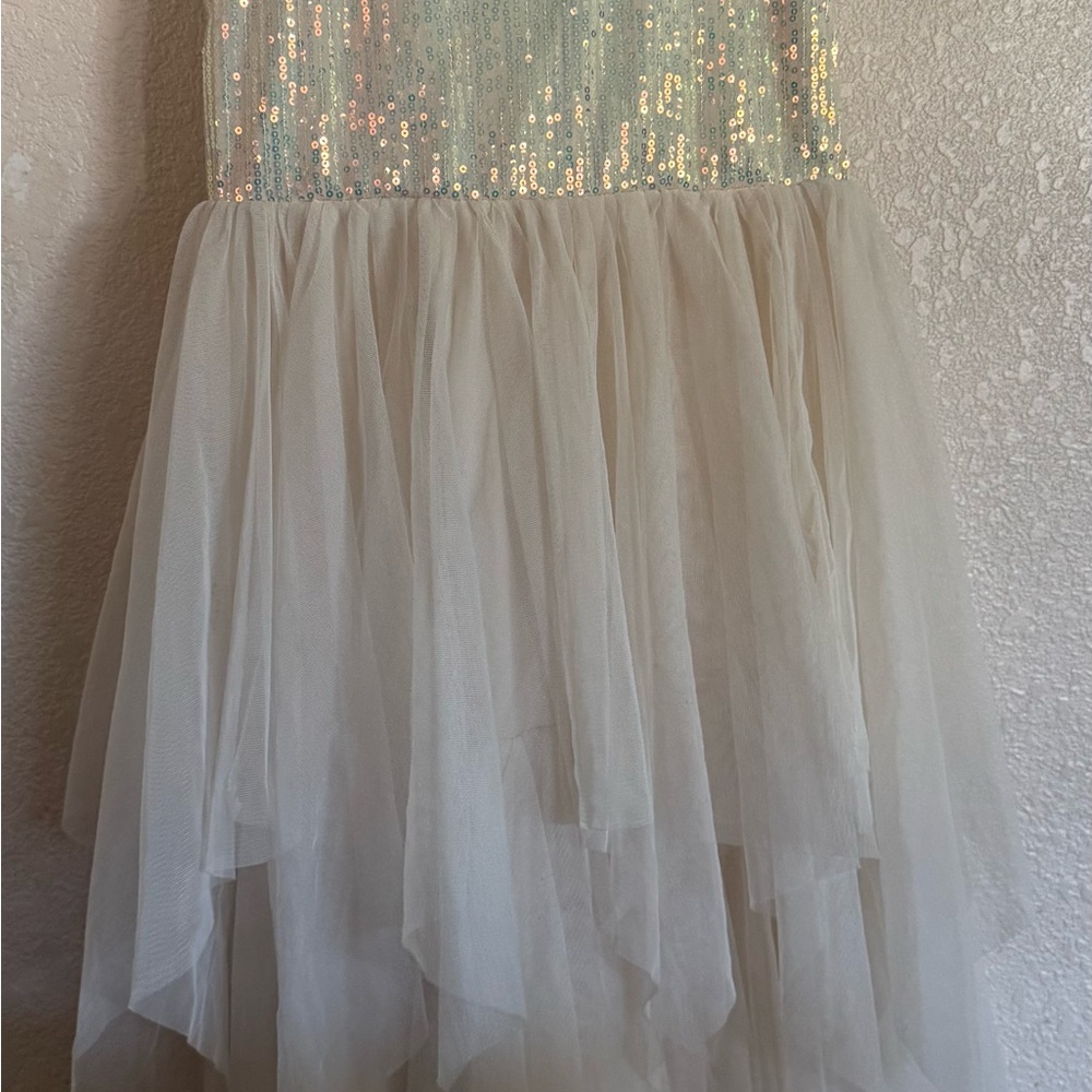Cat & Jack Off White Sequin Dress